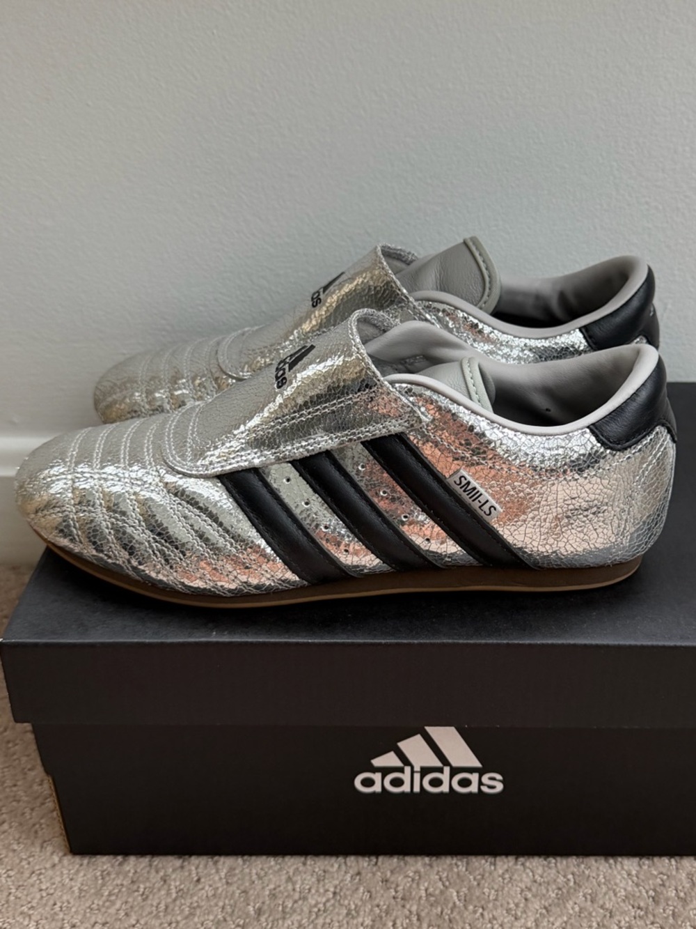 Adidas Metallic Silver Taekwondo Shoes - Picture 3 of 7